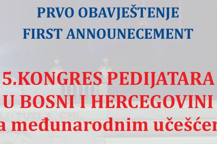 THE 5th CONGRESS OF PEDIATRICIANS – FIRST ANNOUNCEMENT